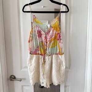 Zimmermann Whisper Spliced Floral Print Romper Size 2